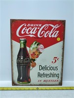 Coca Cola tin sign 12x16
