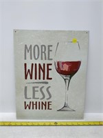 more wine lady cave tin sign 12x16