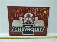 Chev Trucks tin sign 12x16