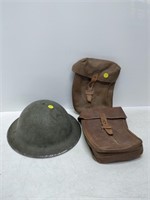 WWII helmet and waist holders