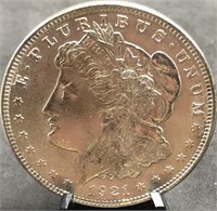 1921 Morgan Silver Dollar, BU