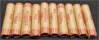 (10) Rolls of Wheat Cents, Sold by the Roll