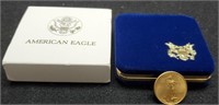 1999 1/4 oz. Ten Dollar Gold Eagle w/Display Case
