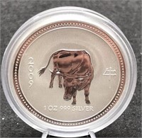 2009 Year of Cow Troy oz. Silver Proof