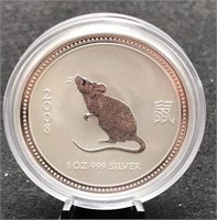 2008 Year of Rat Troy oz. Silver Proof