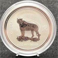 2010 Year of Tiger Troy oz. Silver Proof