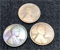 1910-S F, 1911-D VG, 1913-S F Lincoln Cents