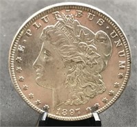 1897 Morgan Silver Dollar, BU