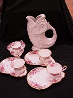 Four tea and toast sets by Royal Albert, Autumn