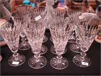 12 Waterford crystal champagne flutes, 6 1/4"