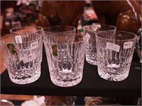 Six Waterford crystal 3 1/2" high whiskey