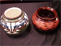 Two Native American pottery  bowls: