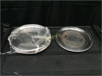7 Silver Serving Trays - 12.5"