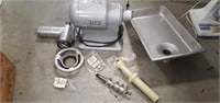 Hobart Meat Grinder with Accessories- Tested,