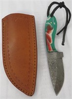 HAND FORGED KNIFE & LEATHER CASE-BACON