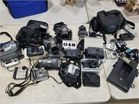 Several collectible cameras