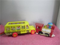 Fisher Price Little Poeple Train & Bus