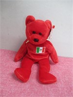 Ty Beanie Bear -red Osito