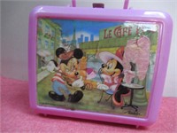 Disney Pink Plastic Lunch Box  With Thermos