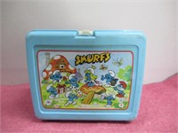 Plastic  Lunch Box With Smurfs And  Themos