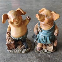 2 Ceramic Pigs