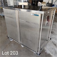 Dinex Carlisle 2-Door Rolling Food Tray Cart