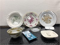 Vintage Decorative Plate and ashtray lot
