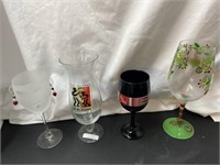Glass wine cups
