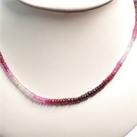 $2305 10K  Natural Fancy Ruby(17.52ct) Necklace