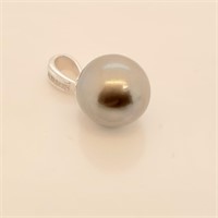 $400 Silver Narueal Pearl(12-13Mm) CZ Pendant
