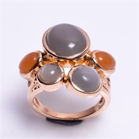 $320 Silver Moonstone(4.5ct) Ring