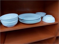9 pcs Stoneware China incl (4) Lrg Platters,