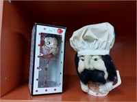 Chef Soft Sculpture and Betty Boop goblet