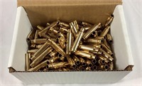 Box of 223 empty brass casings for reload