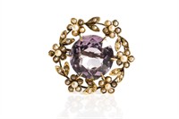 EDWARDIAN AMETHYST BROOCH