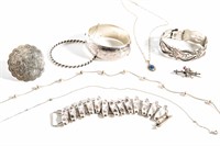 VINTAGE SILVER JEWELLERY, 165g