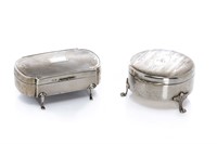 PAIR OF SILVER JEWELLERY BOXES