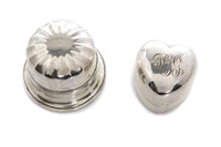 TWO SILVER RING BOXES