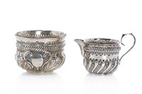 VICTORIAN SILVER CREAM & SUGAR, 143g