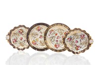 GROUP OF FOUR 19TH C ENGLISH PORCELAIN DISHES