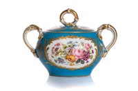 FRENCH SEVRES STYLE PORCELAIN COVERED SUGAR