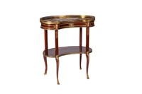 PAUL SORMANI SIGNED FRENCH TWO TIERED SIDE TABLE