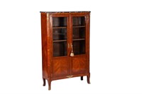 ANTIQUE FRENCH TWO DOOR BOOKCASE