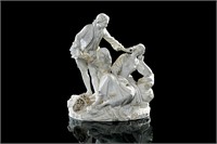FRENCH BISQUE PORCELAIN FIGURAL GROUP