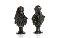 PAIR OF BRONZE BUSTS AFTER JOHANNES BOESE