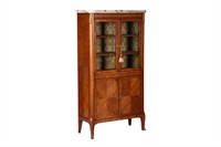 FRENCH MARBLE TOP FOUR DOOR SERVER