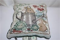Rabbit in Watering Can Pillow