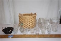 Nice Basket, Glasses and Jars