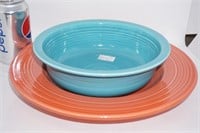 Large Fiestaware Pasta Bowl and Chipped Bowl