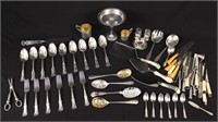 Sterling Silver & Silver Plate Flatware, Etc.